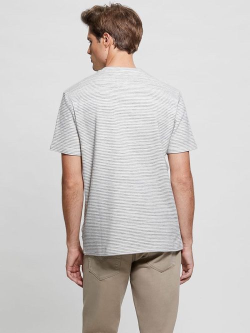 Guess Rayburn Stripe Tee Gri | GUESS-SN30531