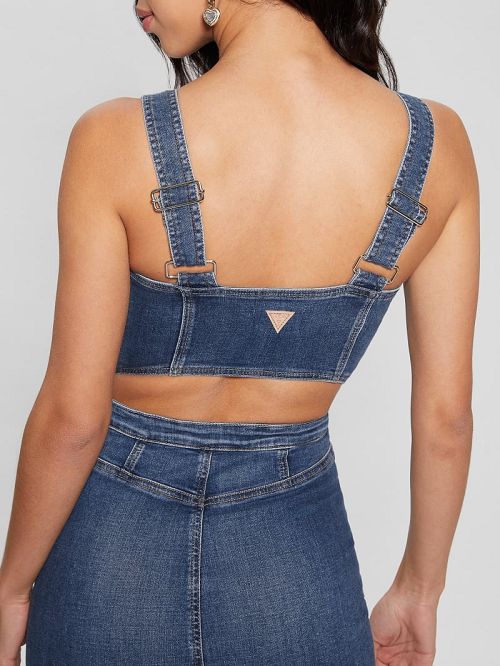 Guess Reina Denim Dress Albastri | GUESS-SN26668
