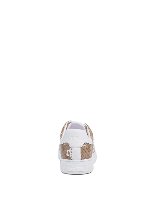 Guess Renzy Debossed Logo Low-Top Sneakers Bej | GUESS-SN29492