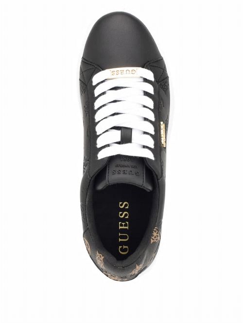 Guess Renzy Debossed Logo Low-Top Sneakers Negrii | GUESS-SN29497