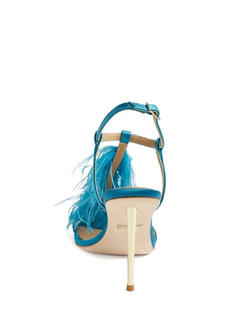 Guess Reyon Feather Satin Heel Albastri | GUESS-SN29832