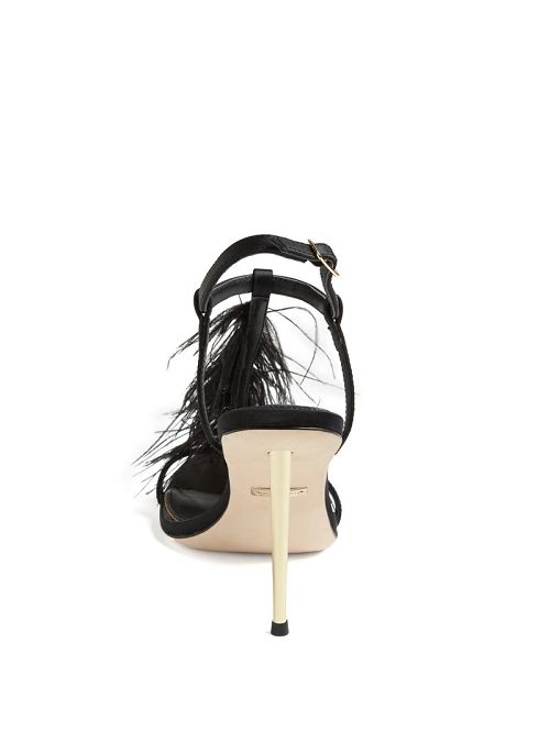 Guess Reyon Feather Satin Heel Negrii | GUESS-SN29828