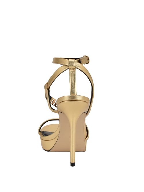 Guess Rhinestone Chain Logo Platform Heels Aurii | GUESS-SN29863