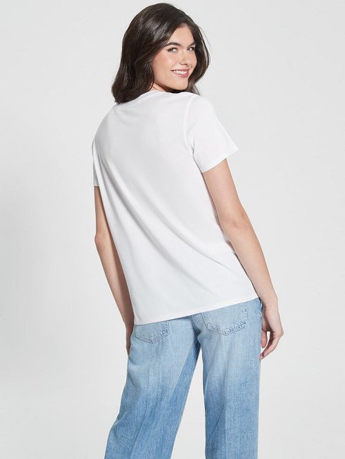 Guess Rhinestone Grapevine Tee Albi | GUESS-SN27067