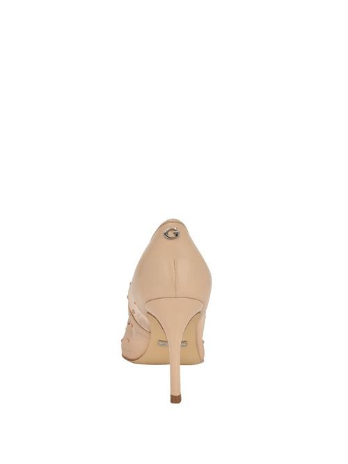 Guess Rhinestone Mesh Pumps Bej | GUESS-SN29866