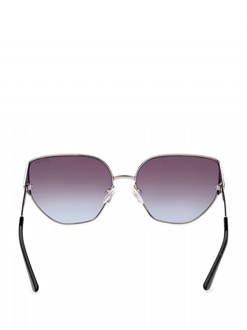 Guess Rhinestone Metal Cat-Eye Sunglasses Argintii | GUESS-SN30055