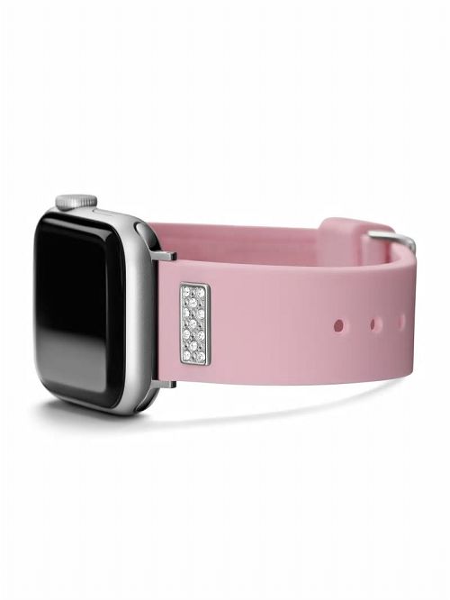 Guess Rhinestone Pink Silicone 38-41 mm Band for Apple Watch® Roz | GUESS-SN30014