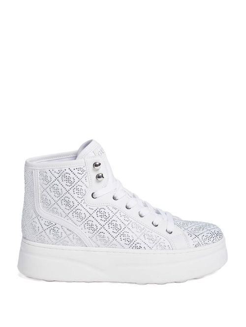 Guess Rhinestone Quattro G High-Top Sneakers Albi | GUESS-SN29557