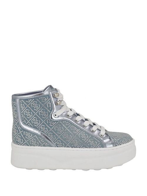 Guess Rhinestone Quattro G High-Top Sneakers Albastri | GUESS-SN29560