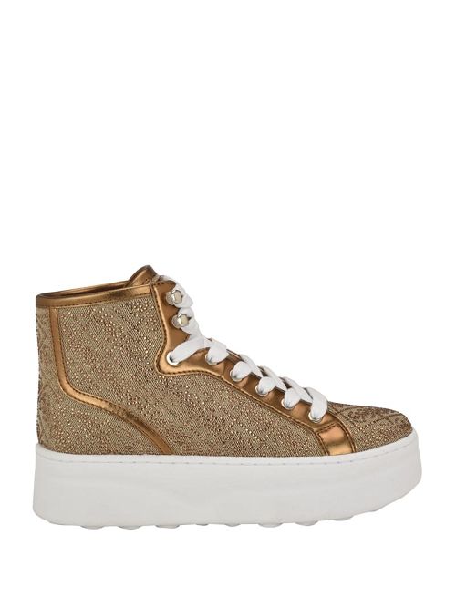 Guess Rhinestone Quattro G High-Top Sneakers Maro | GUESS-SN29572