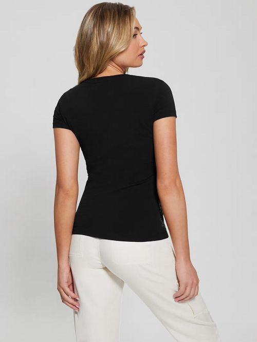 Guess Rhinestone Quattro G Tee Negrii | GUESS-SN27314