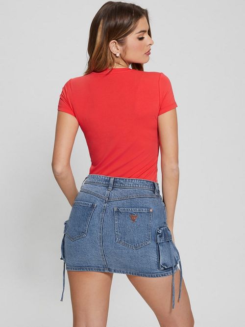 Guess Rhinestone Quattro G Tee Roz | GUESS-SN27146