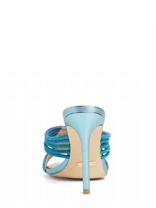 Guess Rhinestone Strappy Heel Albastri | GUESS-SN29800