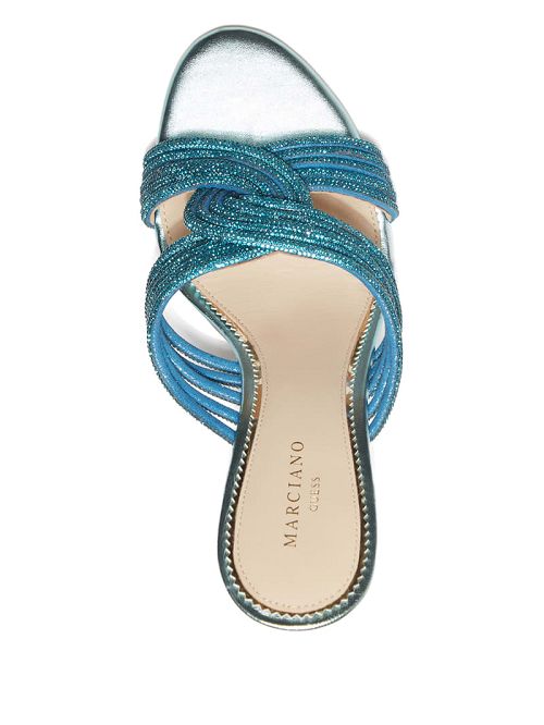 Guess Rhinestone Strappy Heel Albastri | GUESS-SN29800