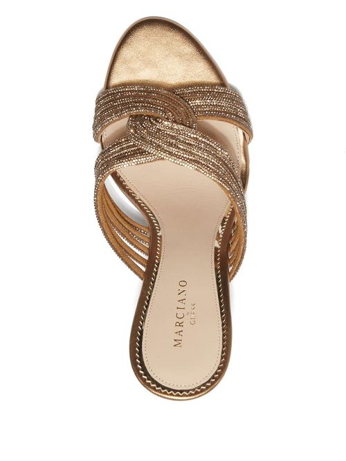 Guess Rhinestone Strappy Heel Bej | GUESS-SN29741
