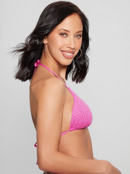 Guess Rhinestone Triangle Bikini Top Roz | GUESS-SN28514
