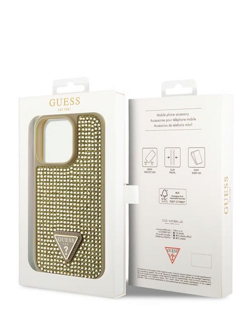 Guess Rhinestone iPhone 14 Pro Case Aurii | GUESS-SN31768