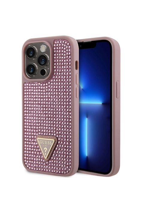 Guess Rhinestone iPhone 14 Pro Case Roz | GUESS-SN30112