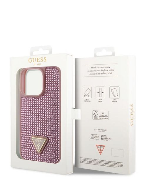 Guess Rhinestone iPhone 14 Pro Case Roz | GUESS-SN30112