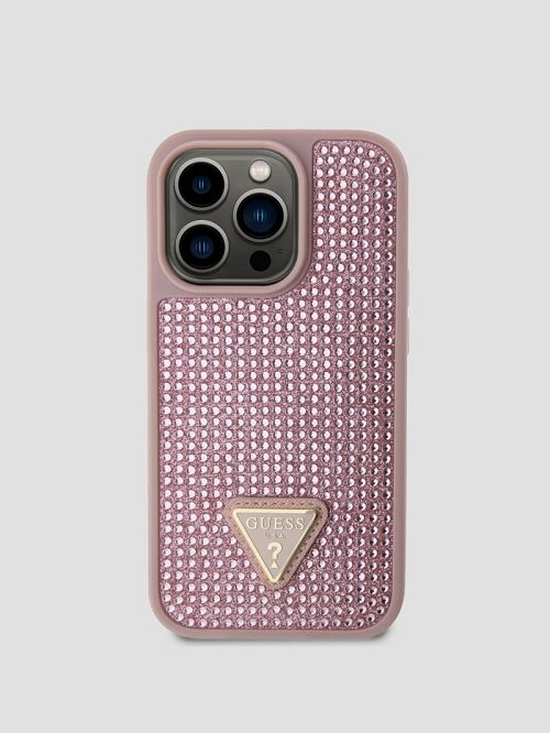 Guess Rhinestone iPhone 14 Pro Case Roz | GUESS-SN30112