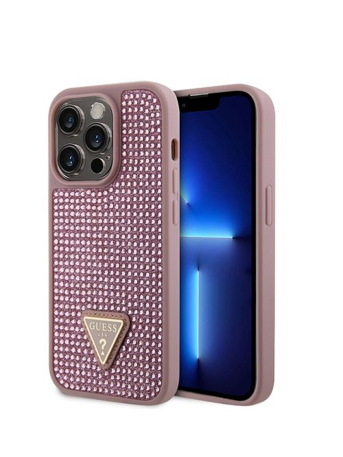 Guess Rhinestone iPhone 15 Pro Case Roz | GUESS-SN30102