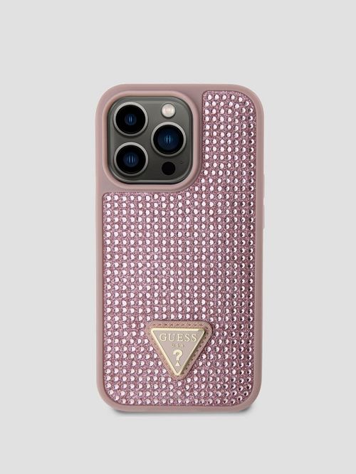 Guess Rhinestone iPhone 15 Pro Case Roz | GUESS-SN30102
