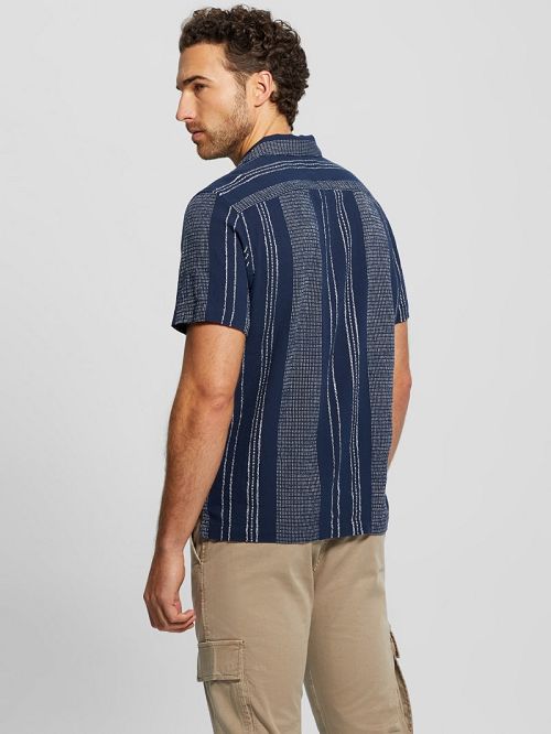 Guess Rhodes Dobby Shirt Albastri | GUESS-SN31147