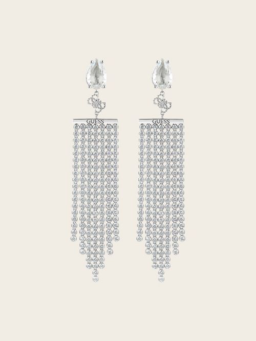 Guess Rhodium-Plated Chandelier Earring Argintii | GUESS-SN30310