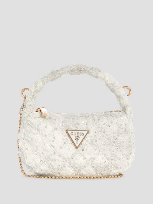 Guess Rianee Denim Mini Hobo Albi | GUESS-SN28883
