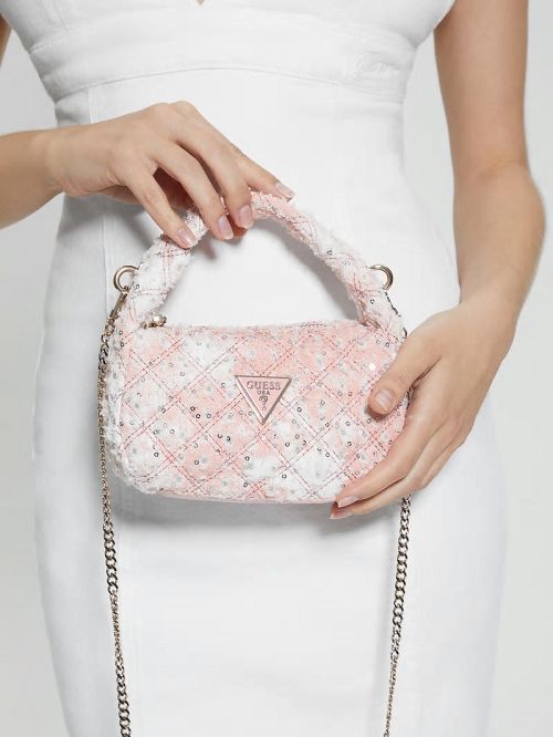 Guess Rianee Denim Mini Hobo Roz | GUESS-SN28898