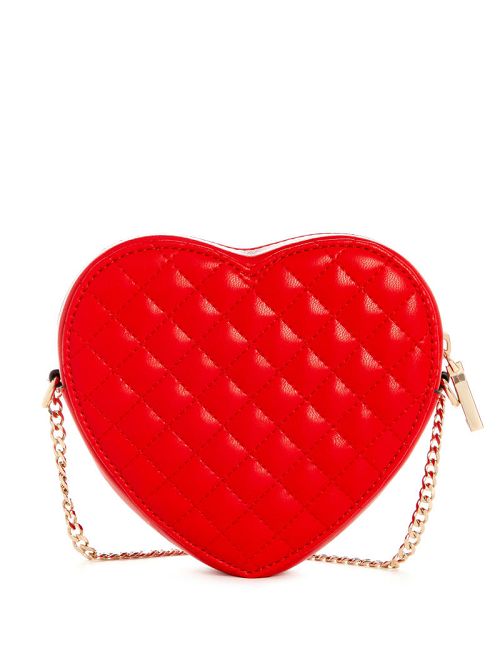 Guess Rianee Heart Crossbody Bag Rosii | GUESS-SN28659