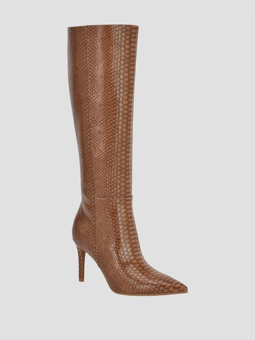 Guess Richee Snakeskin Boots Bej | GUESS-SN29959