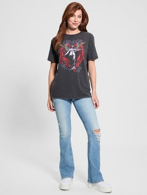 Guess Rise 2 Fame Graphic Tee Negrii | GUESS-SN27257