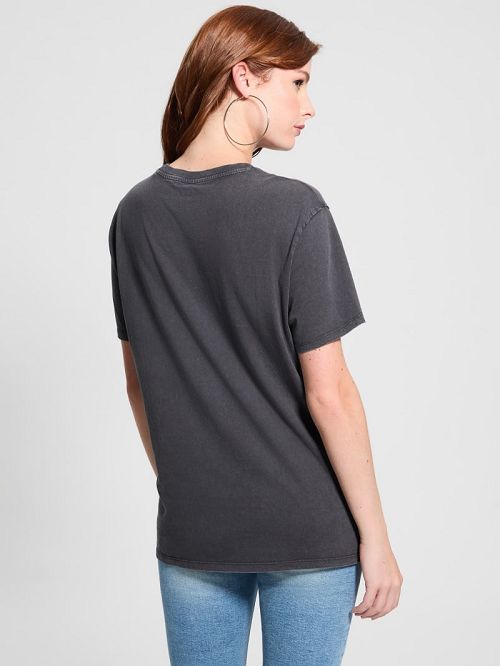 Guess Rise 2 Fame Graphic Tee Negrii | GUESS-SN27257