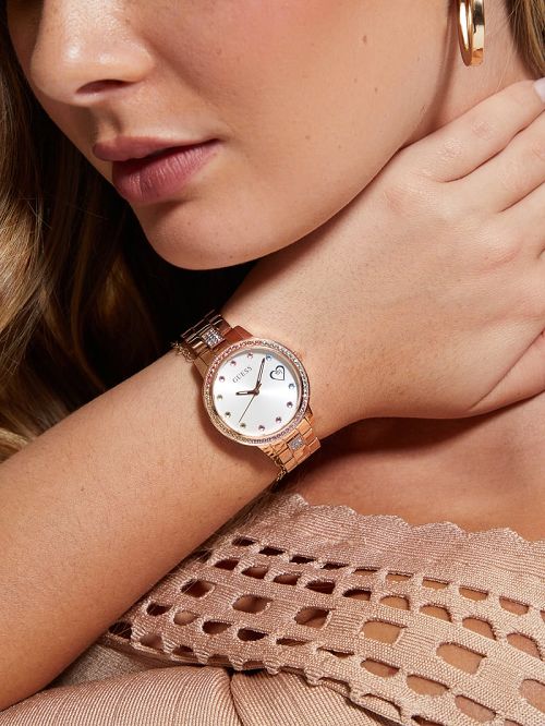 Guess Rose Gold-Tone Analog Watch Roz Aurii | GUESS-SN29986