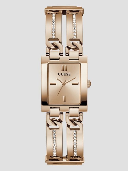 Guess Rose Gold-Tone Square Analog Watch Roz Aurii | GUESS-SN30026