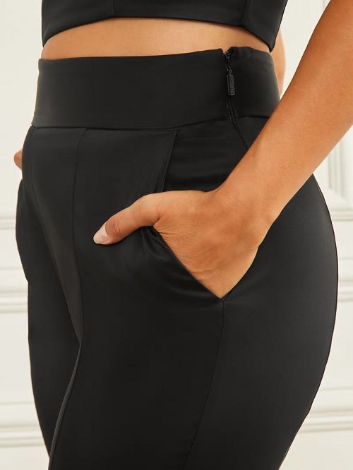 Guess Roxanne Satin Pant Negrii | GUESS-SN28228