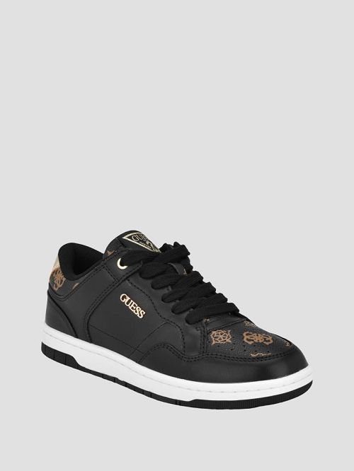 Guess Rubinn Faux-Leather Sneakers Negrii | GUESS-SN29566