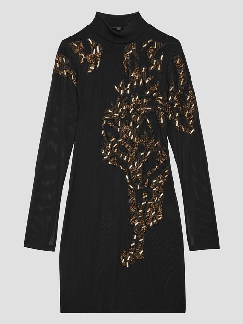 Guess Ryder Embellished Dress Negrii | GUESS-SN26877