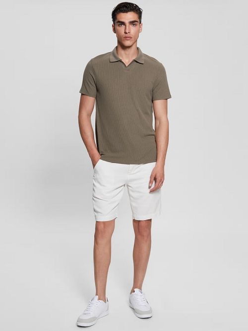 Guess Ryker Rib Knit Polo Maro | GUESS-SN31260