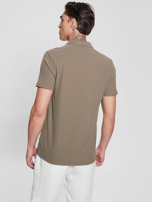 Guess Ryker Rib Knit Polo Maro | GUESS-SN31260