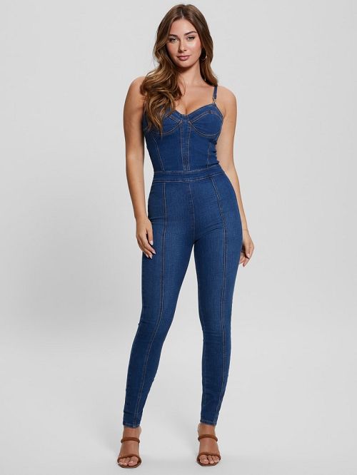 Guess Sami Denim Jumpsuit Albastri | GUESS-SN26679