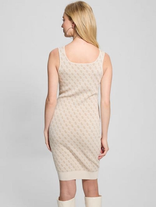 Guess Sarah Quattro G Sweater Dress Bej | GUESS-SN26886