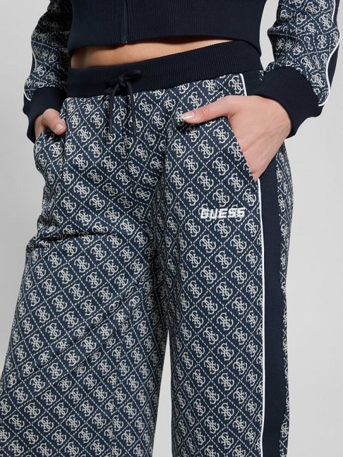 Guess Sarah Quattro G Wide-Leg Pants Albastri | GUESS-SN28485
