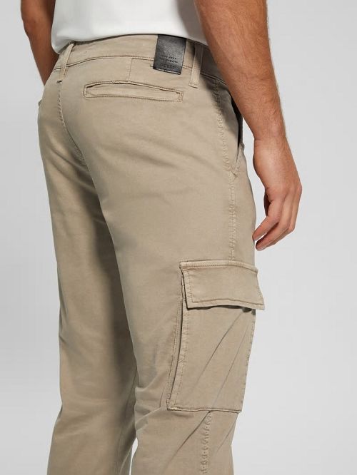 Guess Sateen Coated Cargo Pants Bej | GUESS-SN31407