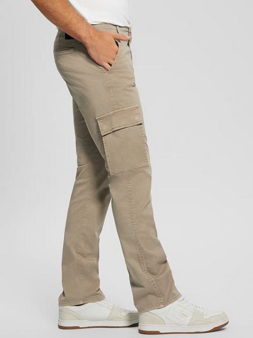 Guess Sateen Coated Cargo Pants Bej | GUESS-SN31407