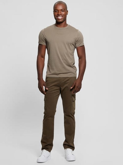 Guess Sateen Coated Cargo Pants Maro | GUESS-SN31445