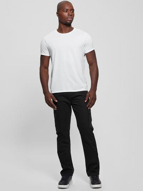 Guess Sateen Coated Cargo Pants Negrii | GUESS-SN31423