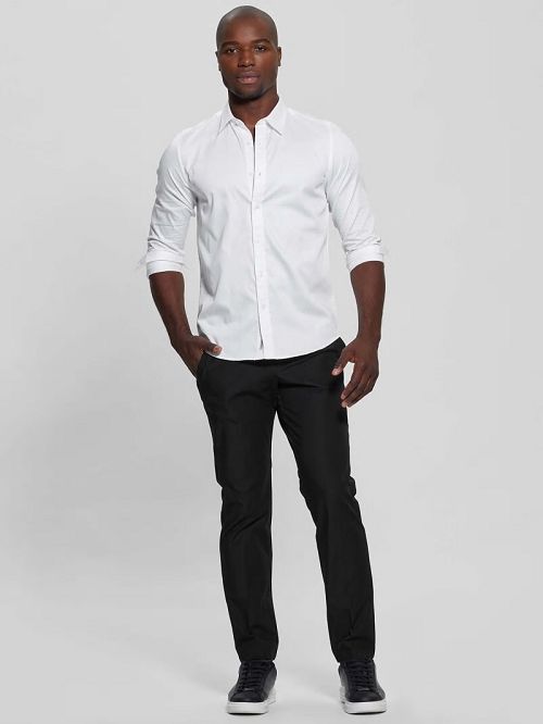 Guess Sateen Poplin Shirt Albi | GUESS-SN31134
