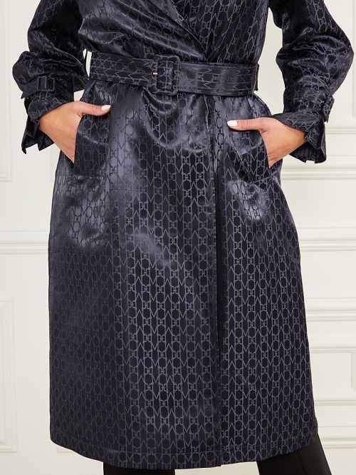 Guess Satin Trench Coat Albastri | GUESS-SN27872